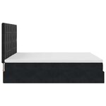 VidaXL Cadre de lit ottoman avec matelas noir 180x200cm velours