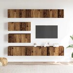 vidaXL Ensemble de meuble TV mural 6 Pièces vieux bois bois d'ingénierie