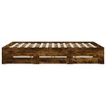 vidaXL Cadre de lit à tiroirs chêne fumé 180x200 cm bois d'ingénierie