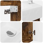 vidaXL Meuble de salle de bain avec robinet Chêne fumé