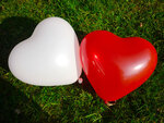 Ballons de baudruche gonflables Rouge Coeur (x10)