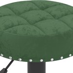 Vidaxl tabourets de bar 2 pcs vert foncé velours