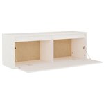 vidaXL Armoire murale Blanc 100x30x35 cm Bois de pin massif