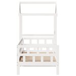 vidaXL Lit de jour avec toit sans matelas blanc 90x190 cm bois massif