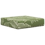 vidaXL Coussin de Siège d'Extérieur Feuilles Vertes 40 x 40 x 8 cm