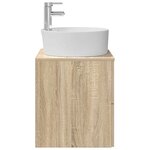 vidaXL Vanité de lavabo mural Chêne Sonoma 49 5 x 44 5 x 65 cm