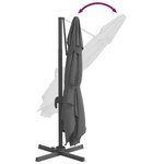 vidaXL Parasol cantilever à LED Anthracite 400x300 cm