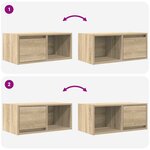 vidaXL Meubles TV 2 Pièces chêne sonoma 60x31x25 5 cm bois d'ingénierie