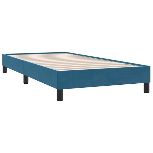 vidaXL Cadre de lit sans matelas bleu foncé 80x210 cm velours
