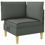 vidaXL Canapé d'angle avec rangement Gris foncé Tissu