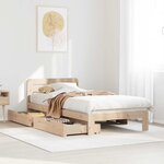 vidaXL Cadre de lit sans matelas 75x190 cm bois de pin massif