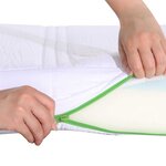 vidaXL Cadre de lit avec matelas Blanc 80 x 200 cm Bois massif en pin