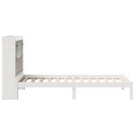 vidaXL Lit bibliothèque sans matelas blanc 75x190cm bois de pin massif
