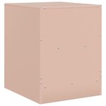 vidaXL Table de chevet rose 34 5x39x44 cm acier