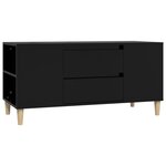 vidaXL Meuble TV Noir 102x44 5x50 cm Bois d'ingénierie
