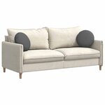 vidaXL Coussins de siège 2 Pièces Gris foncé Ø40 x 13 cm tissu