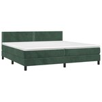 vidaXL Sommier à lattes de lit avec matelas LED Vert foncé 200x200 cm