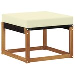 vidaXL Pouf d'Extérieur Bois d'acacia massif et tissu Textilène