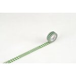 Masking tape mt 1 5 cm pied de poule vert