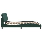 vidaXL Cadre de lit sans matelas vert foncé 180x200 cm velours