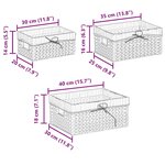 vidaXL Paniers de rangement 3 Pièces Naturel 40 x 30 x 18 cm