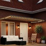 vidaXL Store rétractable manuel avec LEDs 4 × 3 m