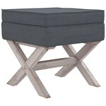 Tabouret de rangement 45 x 45 x 49 cm velours gris foncé 02_0010869