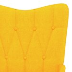 vidaXL Chaise à bascule Jaune moutarde Tissu