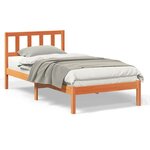 vidaXL Cadre de lit Marron cire 75 x 190 cm Bois massif en pin