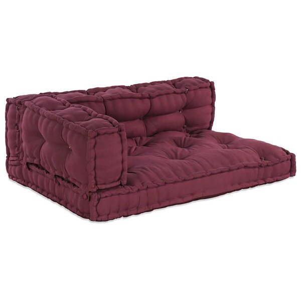 vidaXL Coussin de canapé sur palette Marron tissu