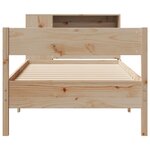 vidaXL Lit bibliothèque sans matelas 90x190 cm bois de pin massif