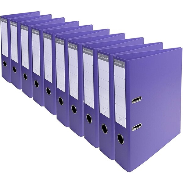 Classeur à levier PVC A4 dos de 70mm. - Violine x 10 EXACOMPTA
