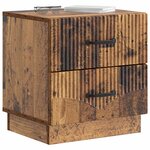vidaXL Cabinet de chevet avec tiroir Bois ancien 43 x 34 5 x 44 5 cm