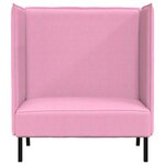 vidaXL Canapé à Haut Dossier Rose 109 x 56 x 121 cm tissu