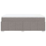vidaXL Sommier à lattes de lit avec matelas taupe 120x190 cm tissu