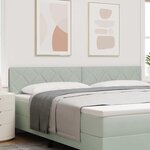 vidaXL Tête de lit Montage mural Géométrique Gris clair 200 cm Velours