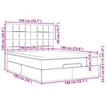 vidaXL Cadre de lit ottoman avec matelas vert foncé 140x190 cm velours