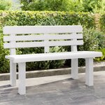 vidaXL Banc de jardin blanc 110x52x71 cm polypropylène