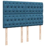 vidaXL Sommier à lattes de lit et matelas bleu 140x200 cm velours