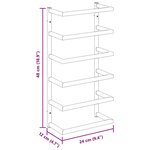 vidaXL Porte-serviette Blanc 24x12x48 cm Acier