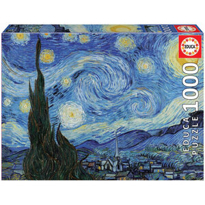 Puzzle - Tableau la nuit étoilée Van Gogh - 1000 pièces - Dès 14 ans - 68x48cm - Educa