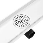 vidaXL Drain de douche avec couvercle 2en1 103x14 cm Acier inoxydable