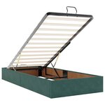 vidaXL Cadre de lit ottoman avec matelas vert foncé 90x200 cm velours