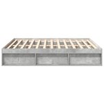vidaXL Cadre de lit sans matelas gris béton 180x200 cm
