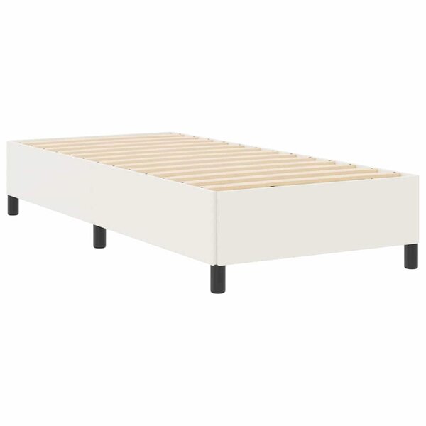vidaXL Cadre de lit Crème 100 x 200 cm Tissu en velours côtelé