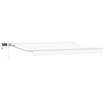 vidaXL Cadre de store manuel avec LEDs Blanc 5 x 3 m