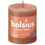 Bolsius bougies pilier rustiques shine 4 pièces 80x68 mm rose rustique