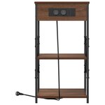 vidaXL Cabinet de chevet avec étagère Chêne marron 41 x 31 x 76 cm