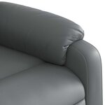 vidaXL Fauteuil de massage inclinable gris similicuir
