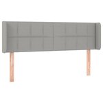 vidaXL Tête de lit à LED Gris clair 147x16x78/88 cm Tissu